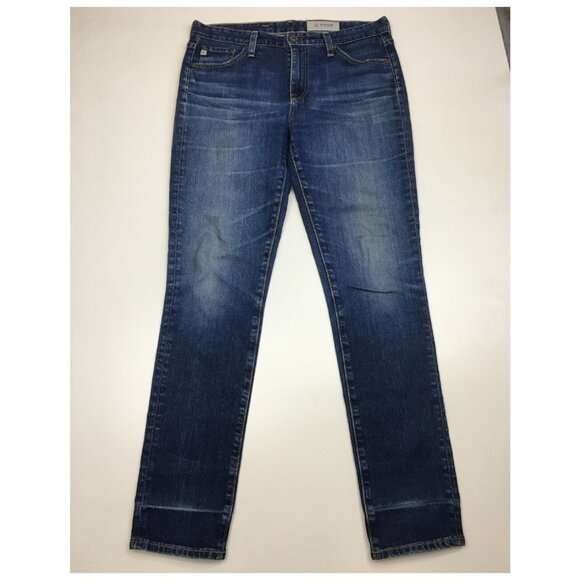 AG ADRIANO GOLDSCHMIED Medium Wash Whiskers FAYE Cigarette Leg 5 Pocket Jeans - Picture 1 of 14